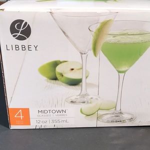 Libby Midtown Martini Glasses, Set of 4